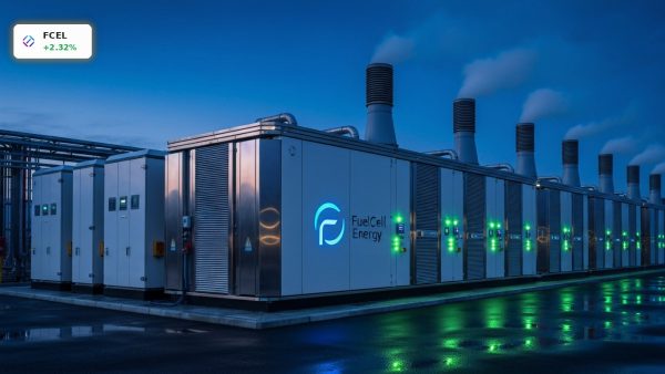 Industrial clean energy plant representing Fuelcell Energy Partnerships for large-scale power generation.