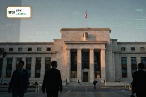 Federal Reserve building at dusk symbolizing shifting Federal Reserve Rate Policy after Middle East truce