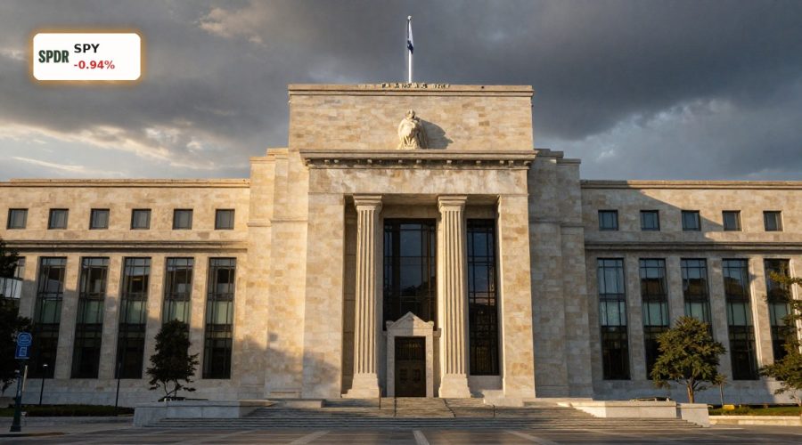 Federal Reserve Rate Path uncertainty highlighted by Washington D.C. Fed headquarters amid Iran oil shock