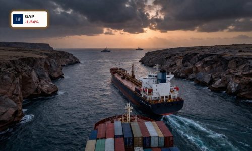 Oil tankers in a tense Strait of Hormuz highlight The Gap Hormuz Oil Market risk to global retail margins.