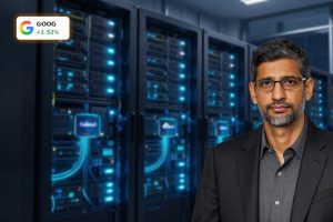 Google Cloud AI Strategy powering Gemini agents and TPUs in a modern data center