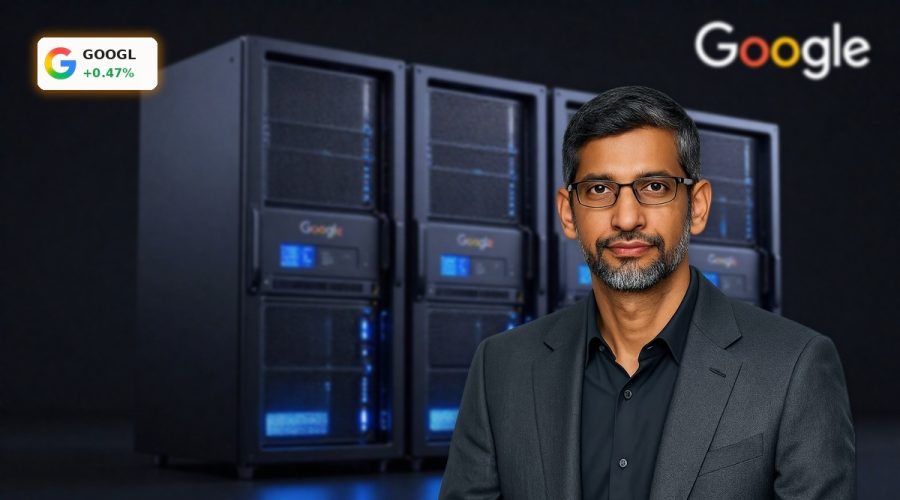 High-end Google data center hardware highlighting Alphabet AI Strategy and hyperscale compute buildout