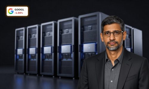High-end Google data center servers and AI chips symbolizing Alphabet AI Strategy infrastructure bet