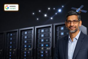 High-end Google data center hardware visualizing Google AI Strategy with Gemini and cloud