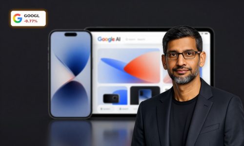 Google AI Search concept on premium mobile devices, highlighting Gemini, shopping, and TPU ecosystem
