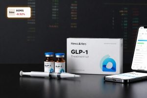 Hims & Hers insider transactions tied to GLP-1 obesity drug strategy with premium treatment kit on dark background