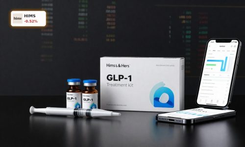 Hims & Hers insider transactions tied to GLP-1 obesity drug strategy with premium treatment kit on dark background