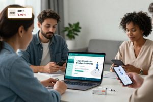 Telehealth users explore Hims & Hers GLP-1 partnership weight-loss options on a digital platform