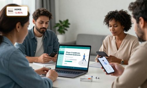 Telehealth users explore Hims & Hers GLP-1 partnership weight-loss options on a digital platform