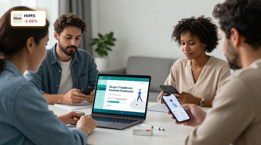 Telehealth users explore Hims & Hers GLP-1 partnership weight-loss options on a digital platform