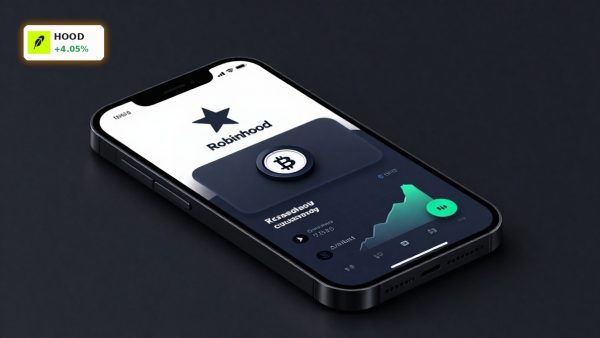 Robinhood Crypto wallet product with secure custody design on dark background