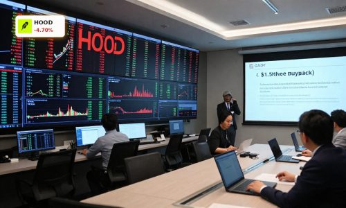 Robinhood Buyback Program discussed by executives as HOOD stock slides on volatile trading screens