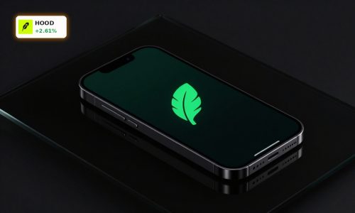 Smartphone with Robinhood app open symbolizing Robinhood Earnings reaction and HOOD stock rebound