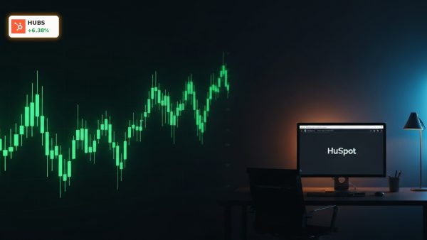 Financial chart showing stock upward trend for HubSpot Comparison.