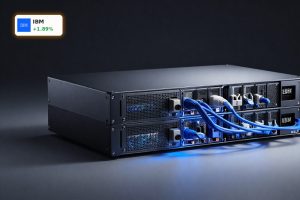 High-end data streaming servers symbolizing IBM Confluent Acquisition powering AI and hybrid cloud