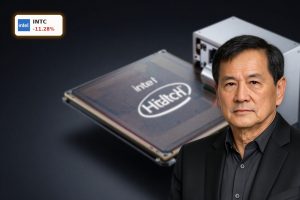 Intel Hitachi Partnership shown through semiconductor wafer and fab tool staging tied to foundry automation