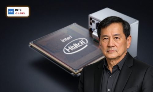Intel Hitachi Partnership shown through semiconductor wafer and fab tool staging tied to foundry automation