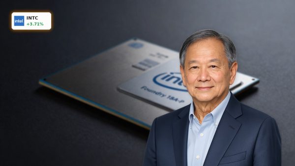 Intel Apple Deal semiconductor wafer and processor chip highlighting Intel foundry 18A-P manufacturing