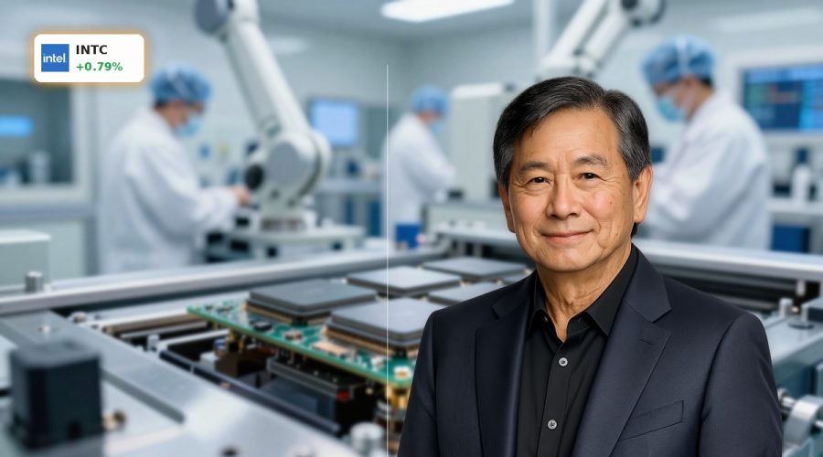 Intel Advanced Packaging AI chiplets and HBM module in clean-room factory