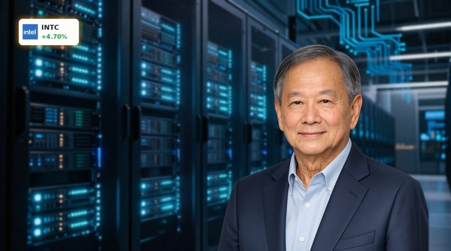 Futuristic data center symbolizing Intel Google Partnership on AI CPUs and cloud infrastructure