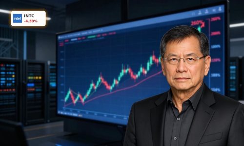 Volatile stock chart for Intel Earnings after 260% AI rally and pullback.