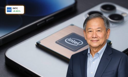 Intel Apple Foundry concept with advanced chips symbolizing US-based semiconductor production shift