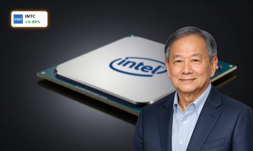Intel Foundry AI server CPU and silicon wafer symbolizing US chip manufacturing surge