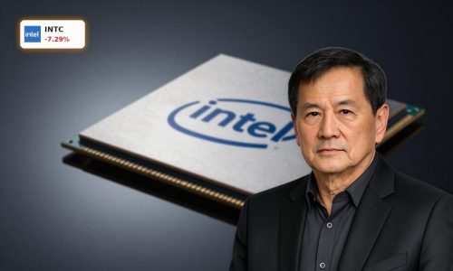 Intel Foundry advanced chip and wafer symbolizing AI-driven manufacturing shift