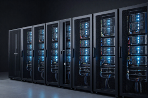 High-end data center hardware powering Global AI Infrastructure growth