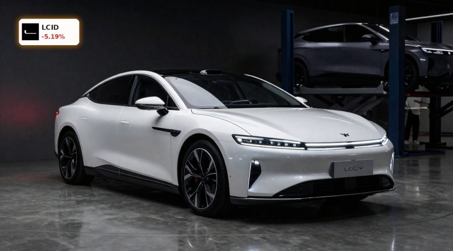 Lucid Strategy luxury EV in moody showroom as valuation and recall risks weigh on LCID stock