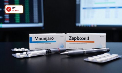 Eli Lilly GLP-1 Strategy highlighted with Mounjaro and Zepbound products driving obesity and diabetes revenue boom