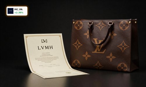 LVMH Ownership Structure visualized with luxury bag and share certificate symbolizing Arnault family control