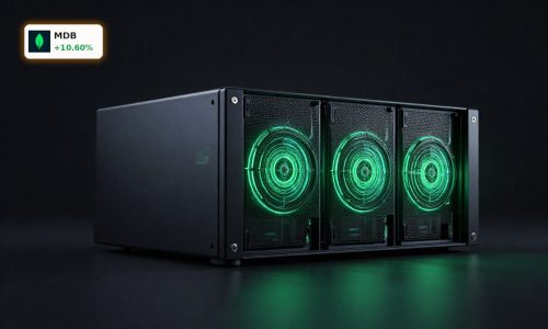 MongoDB Earnings spotlight Atlas cloud database platform with premium server hardware and AI infrastructure theme