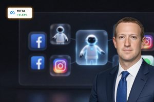 Meta Platforms Moldbook Acquisition visualized with premium AI agent interface spanning social and messaging apps