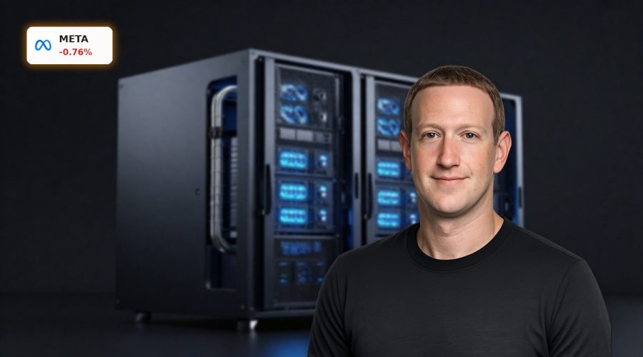 Advanced AI server rack symbolizing Meta AI Strategy, circular hardware and $27B Nebius infrastructure bet