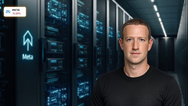 High-tech AI data center servers representing rising infrastructure costs ahead of the Meta Earnings report.