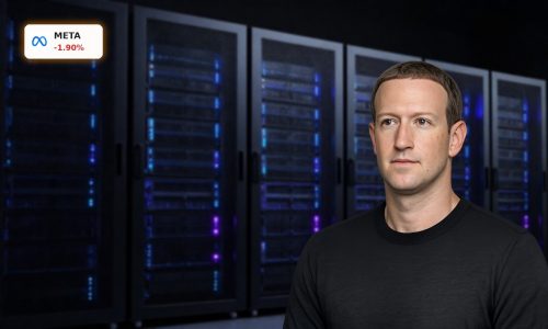 Meta Platforms AI Strategy highlighted by glowing AI data center hardware