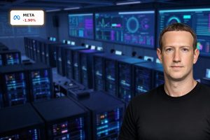 High-end data center powering Meta AI Strategy with advanced servers and chips