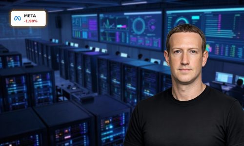 High-end data center powering Meta AI Strategy with advanced servers and chips