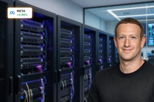 Advanced AI data center symbolizing Meta AI Strategy and $21B CoreWeave expansion.