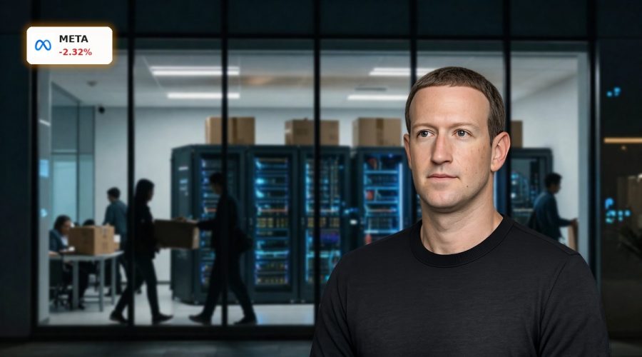 Meta Platforms Layoffs as staff exit offices while AI data center glows, stock falls on AI pivot concerns