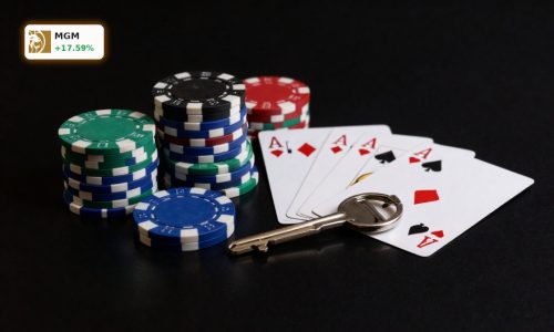 MGM Acquisition concept with luxury casino chips and hotel key symbolizing gaming and resort assets