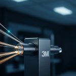 Advanced optical fiber technology representing 3M Earnings growth and high-tech AI data center partnerships.