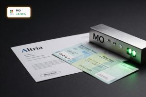 Altria Earnings dividend-focused concept with premium stock and cash theme