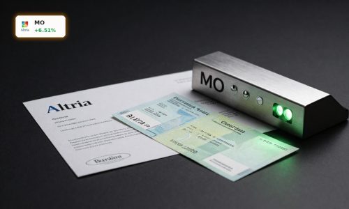 Altria Earnings dividend-focused concept with premium stock and cash theme