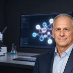Merck Protillion Collaboration concept with AI drug discovery platform and molecular lab setup