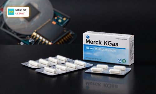 Mavenclad packs under dramatic light symbolizing Merck KGaA Forecast pressure from 2026 patent expiry