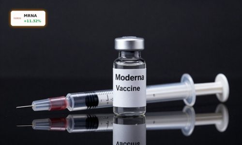 Moderna Patent Settlement boosts outlook as premium mRNA vaccine vial symbolizes cleared legal risks