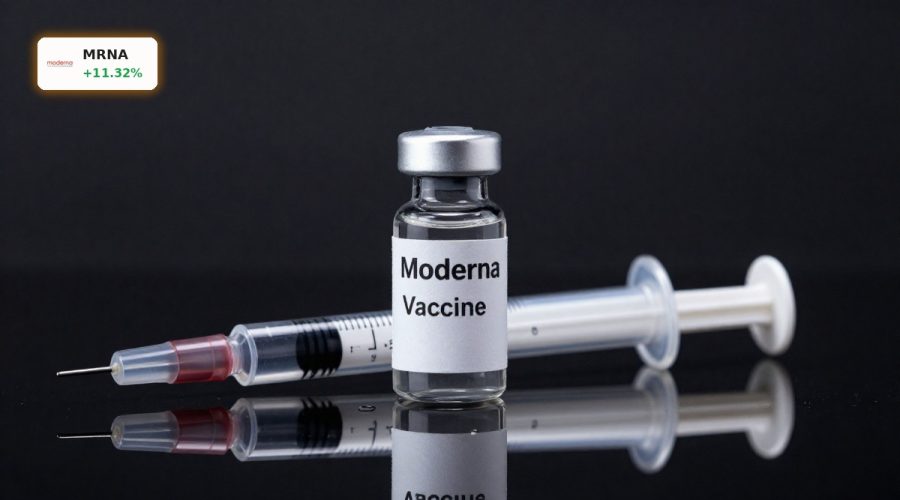 Moderna Patent Settlement boosts outlook as premium mRNA vaccine vial symbolizes cleared legal risks