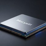 Marvell S&P 500 Inclusion highlighted with AI networking chip and optical interconnect semiconductor product